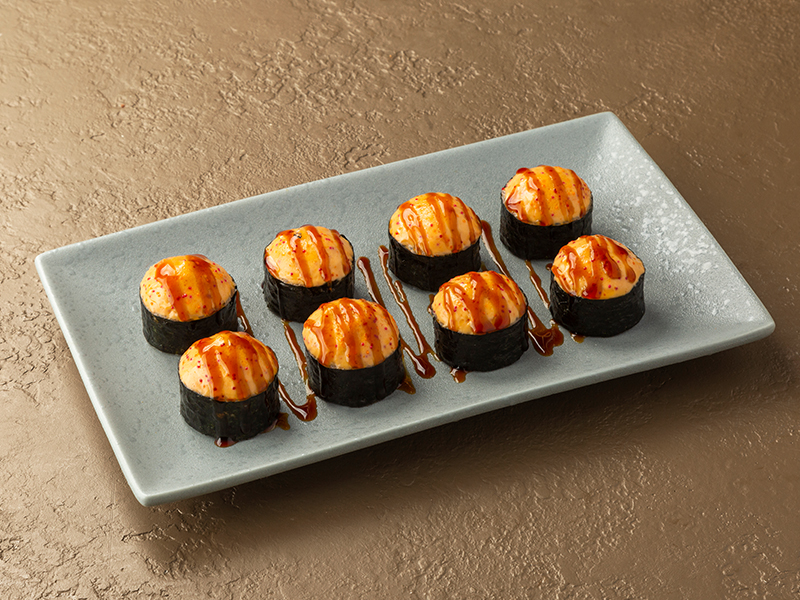 Ролл Самурай с лососем и креветками