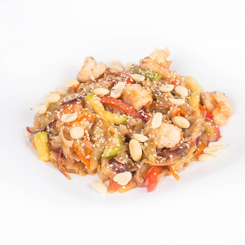 Wok пад тай с креветками