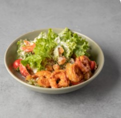 Салат Цезарь с креветками
