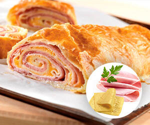 Штрудель с ветчиной и сыром