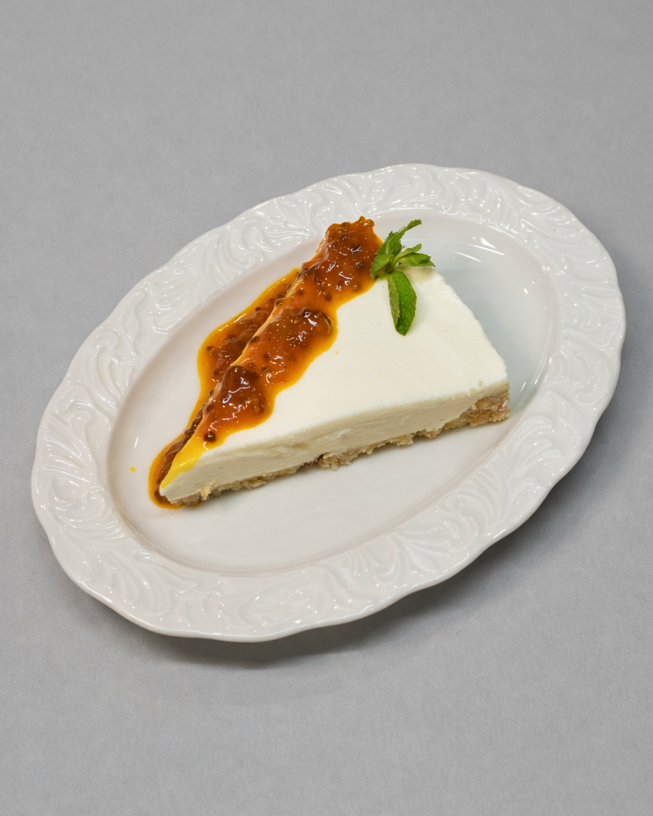 Чизкейк с морошковым вареньем