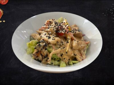 Салат горячий с курицей