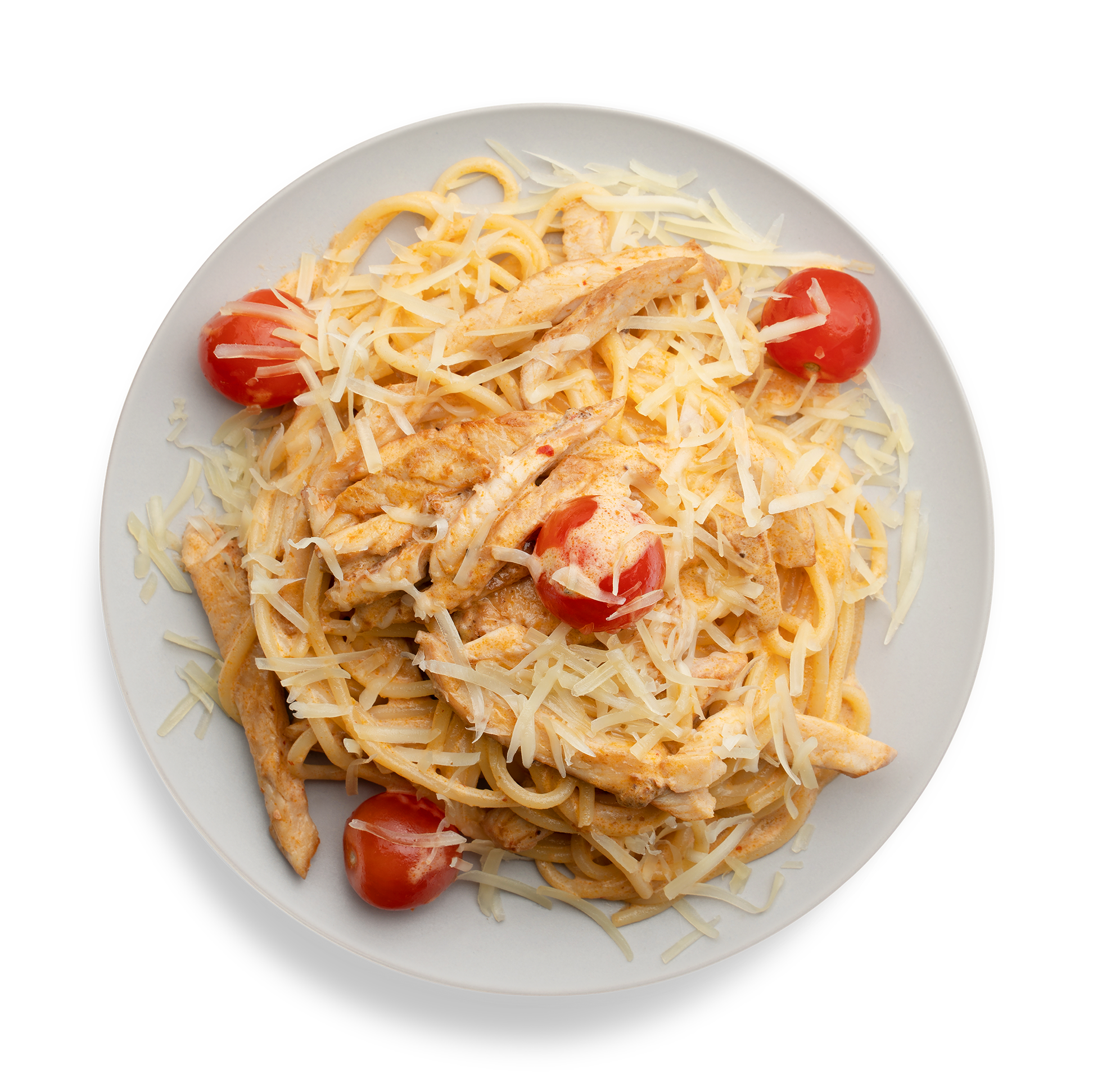 Паста с курицей в соусе Том Ям