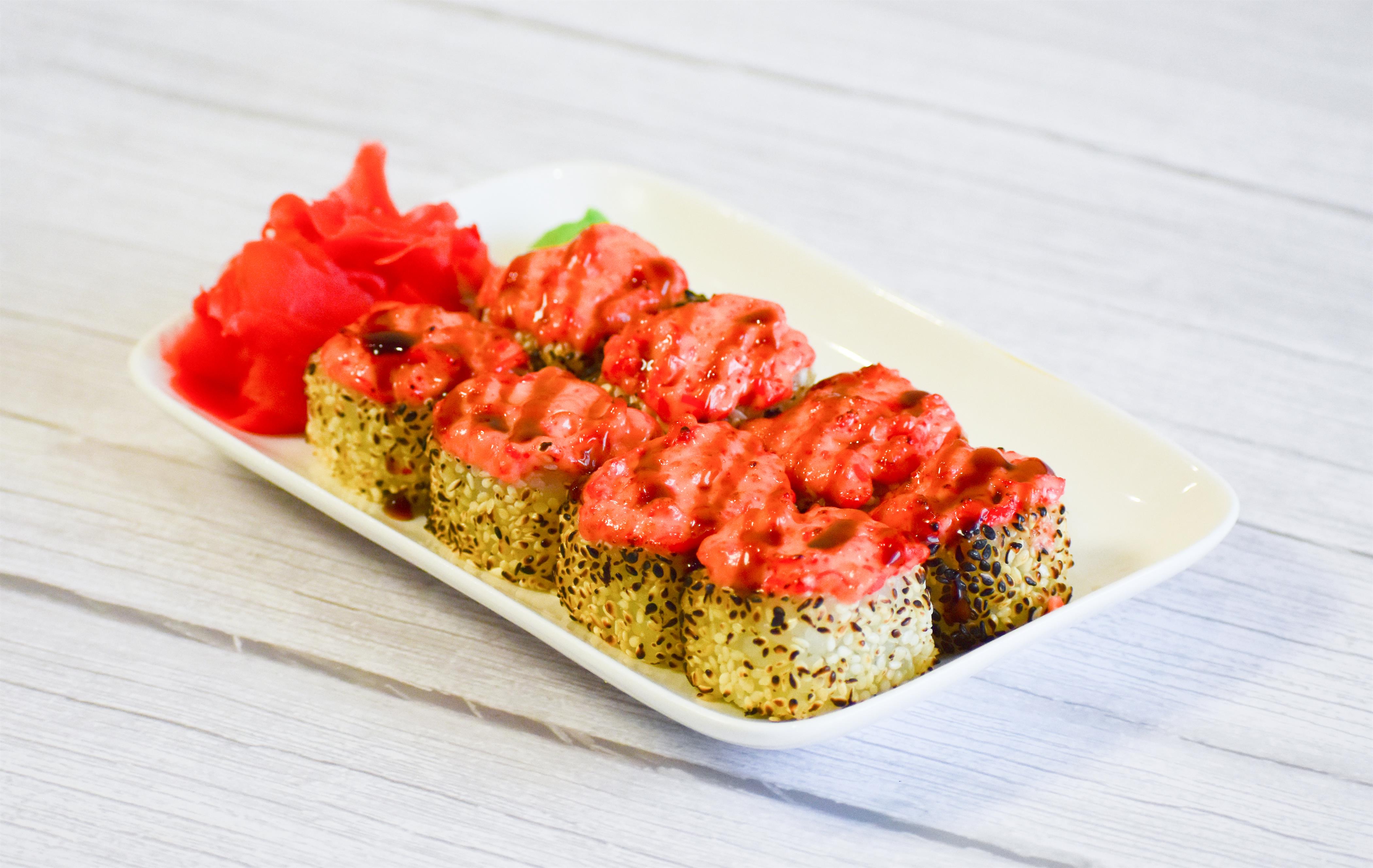 ролл опаленный с курицей