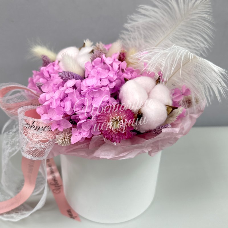 Коробка с сухоцветами