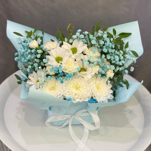 Композиция из цветов в губке (к1767)