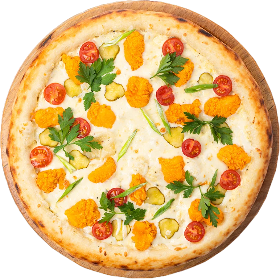 Пицца куриный попкорн