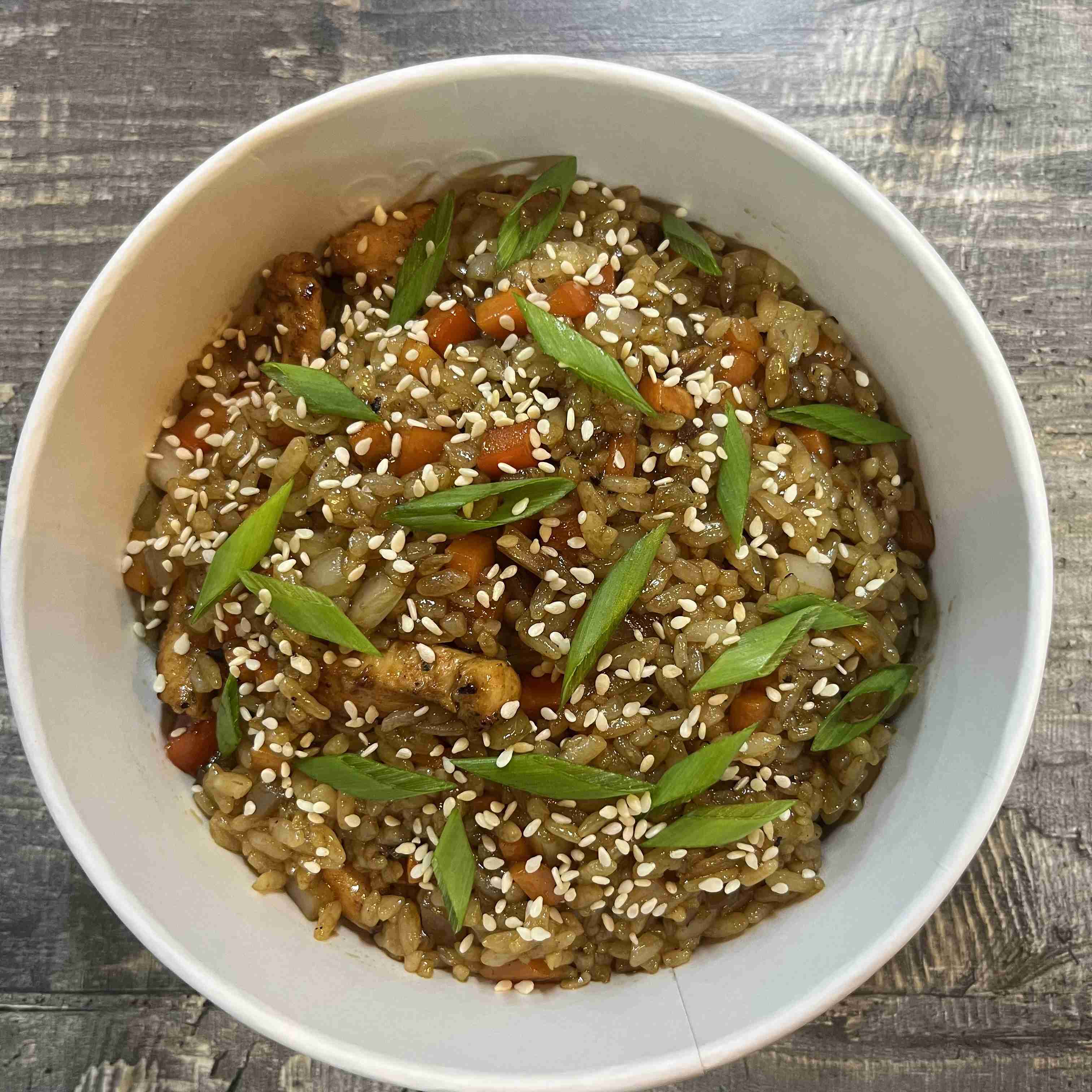 Тяхон с курицей и овощами