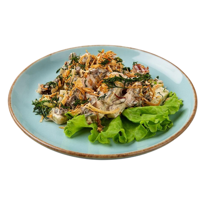 Салат с курицей и грибами