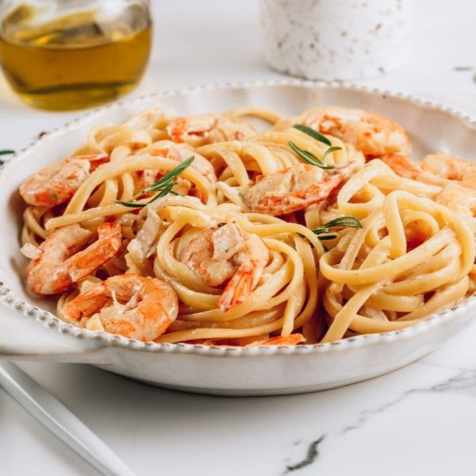 МАРИНАРА СПАГЕТТИ С КРЕВЕТКАМИ ТЕРИЯКИ