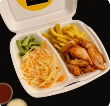 Шаурма на тарелке