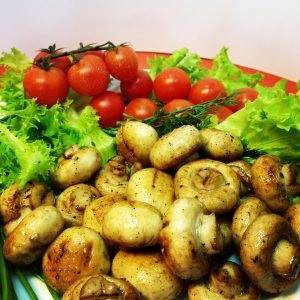 Шампиньоны с мангала