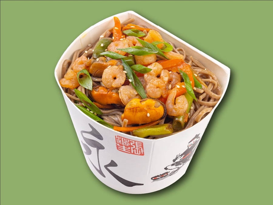 Соба WOK с морепродуктами