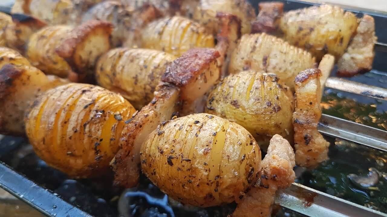 Шашлык из картофеля