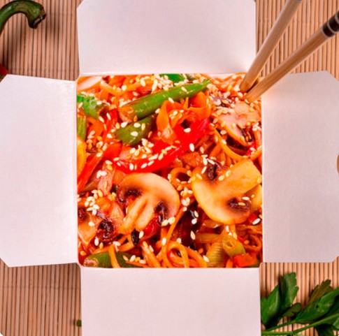 Wok Вег. с яичной лапшой и устричным соусом