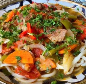 Уйгур лагман баранина