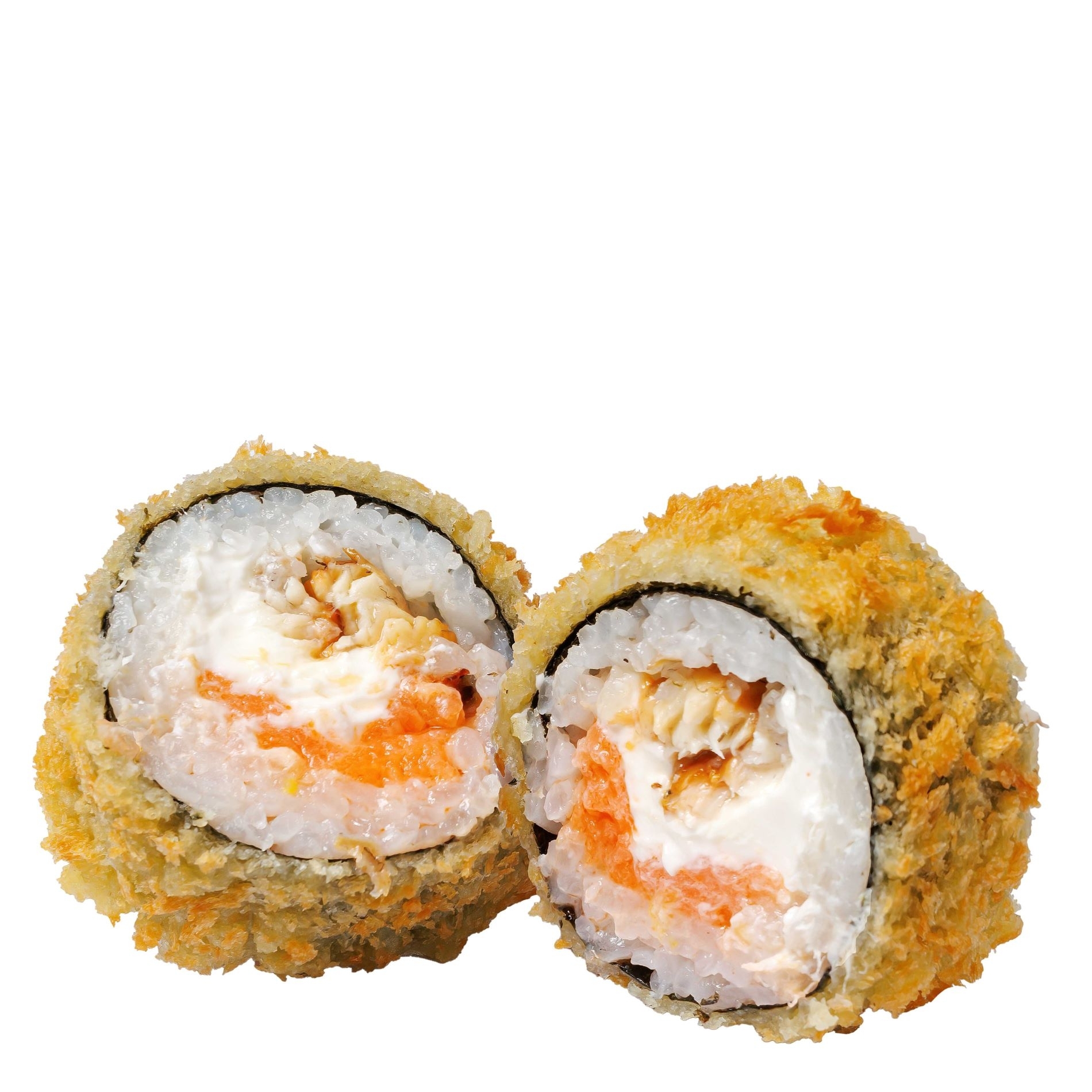 Жареный с угрем и лососем