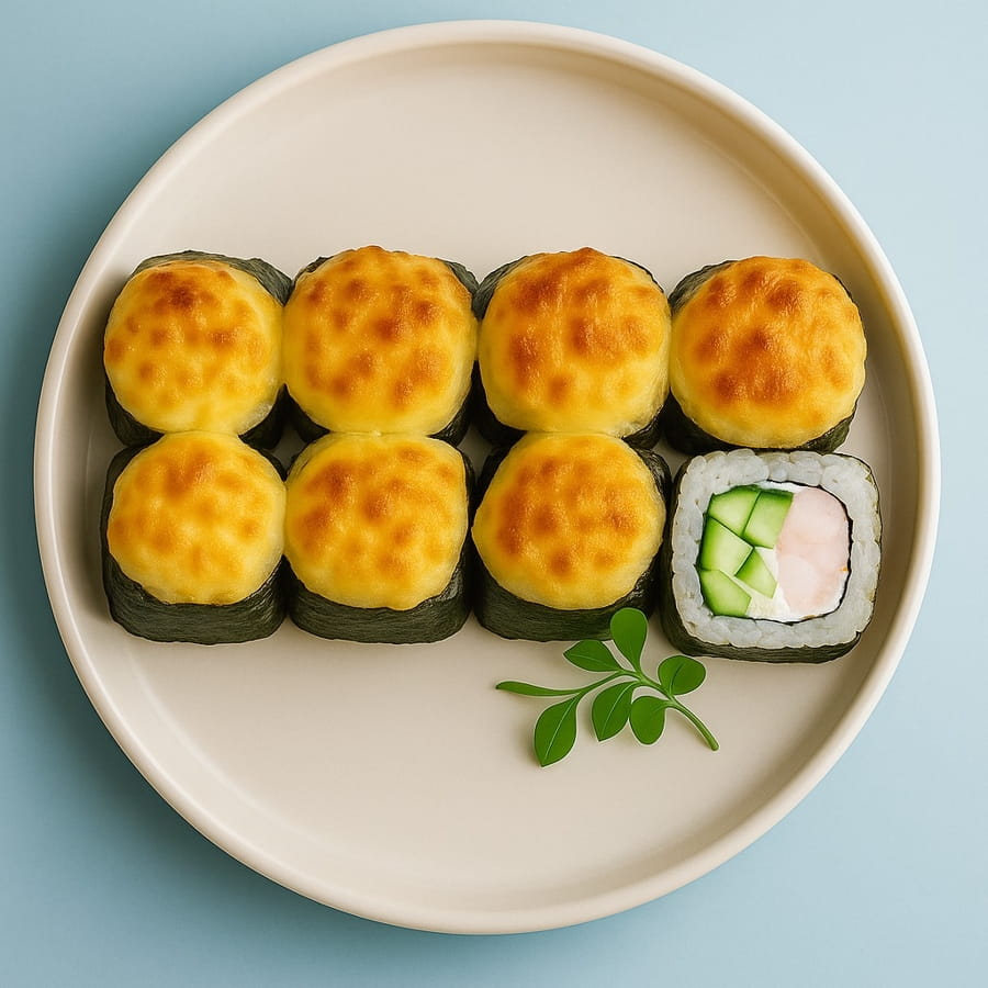 Запечённый с креветкой