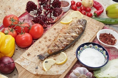 Форель радужная на мангале