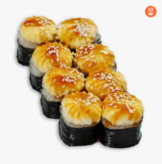 Запечённый ролл с курицей в кляре