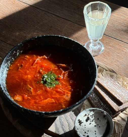 Борщ с брискетом 