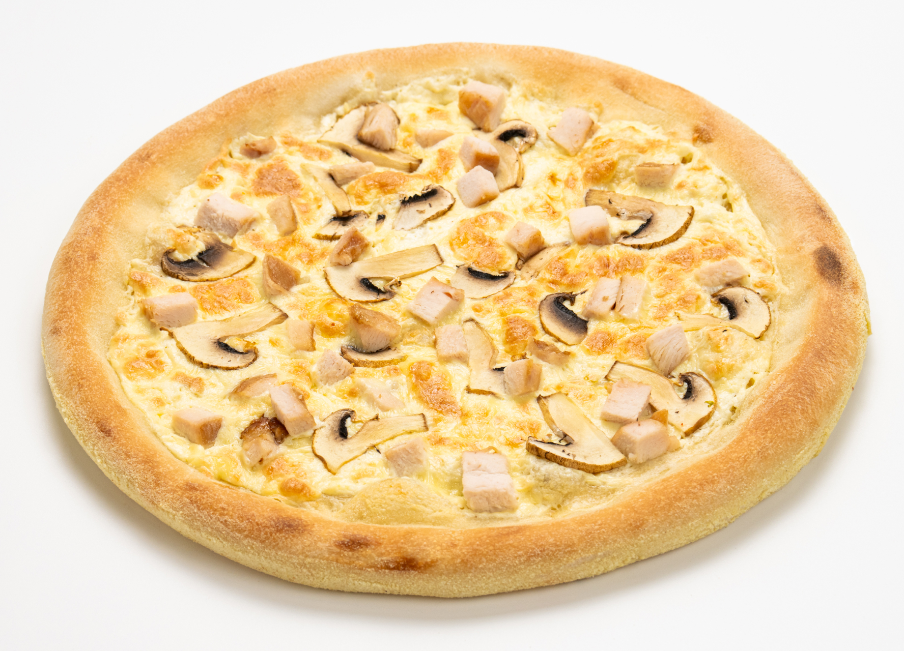 Пицца Копченый цыпленок и сулугуни классическая