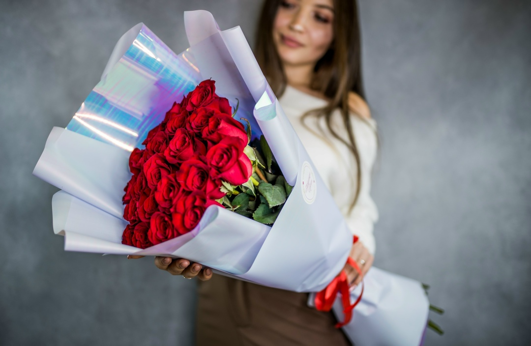 21 красная роза