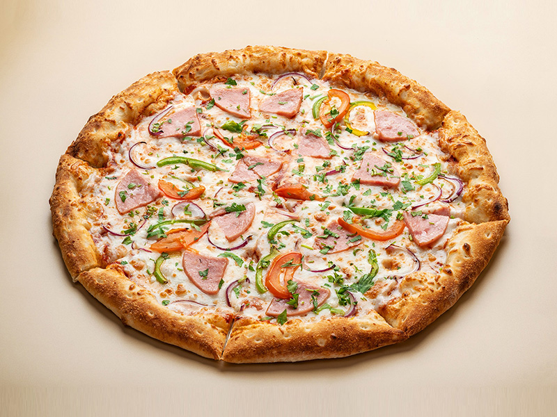 Пицца с ветчиной и овощами 40 см
