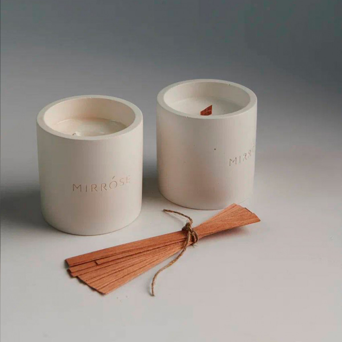 Ароматические свечи из кокосового воска в бетоне charm