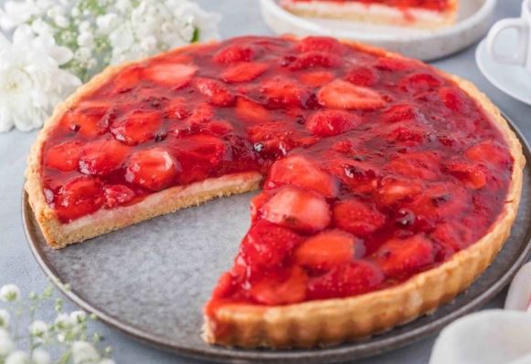Творожно - Клубничный тарт
