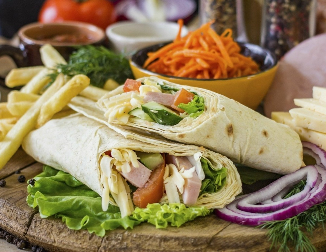 Шаурма с ветчиной и сыром