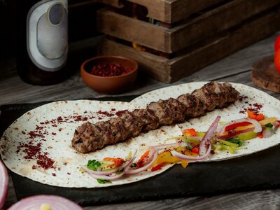 Шаурма с люля-кебабом из баранины