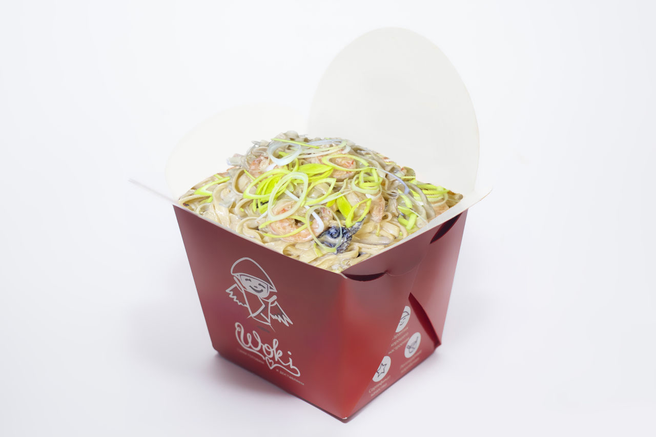 Сливочный удон с креветкой 300 гр