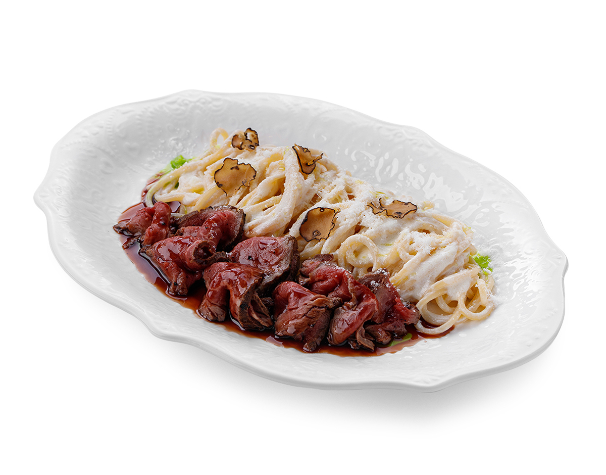 Паста с ростбифом