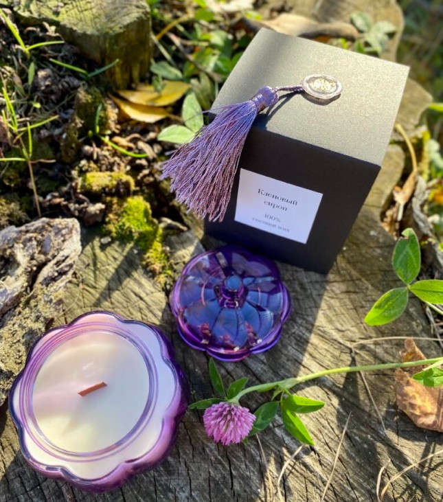 Свеча Тыква в подарочной коробочке