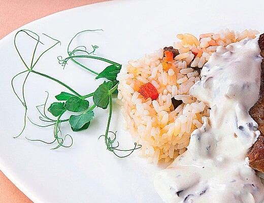 Рис отварной с овощами