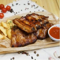 Ребрышки свиные BBQ с картофелем