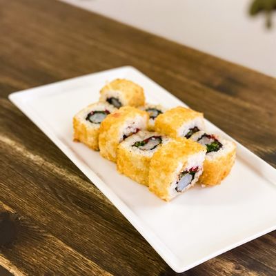 Ролл с креветкой и соусом терияки