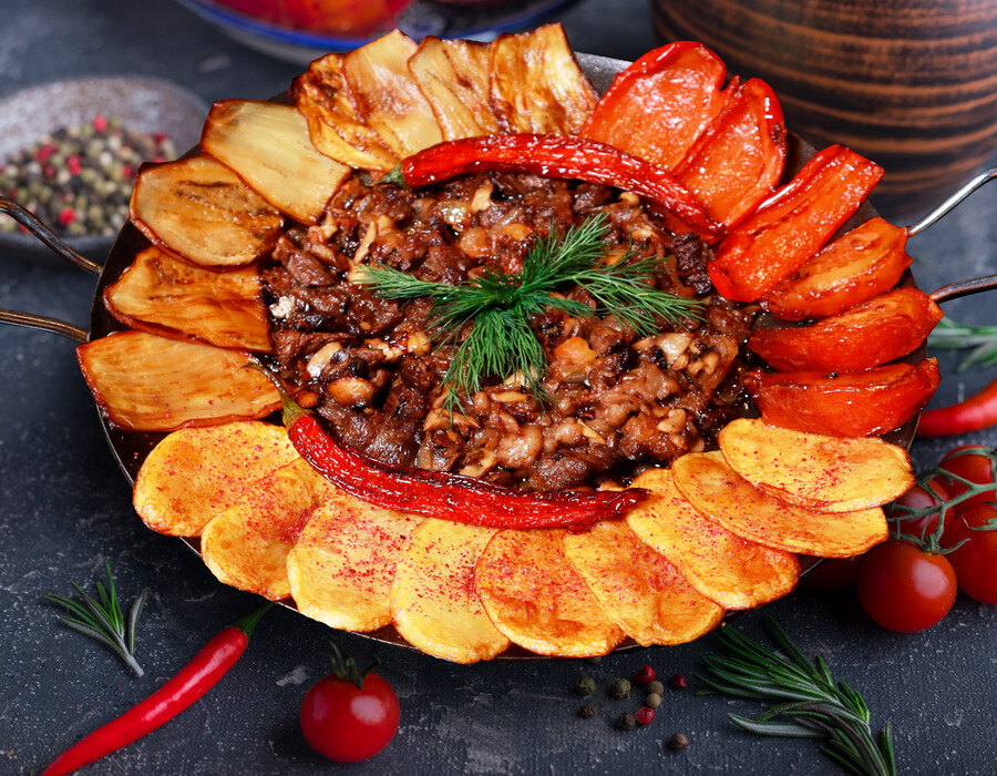 Садж из телятины на 2 персоны