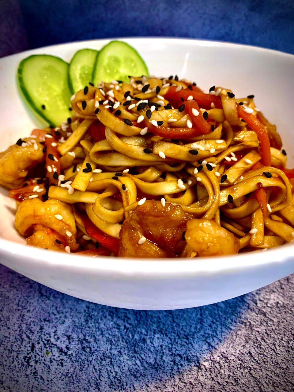 Удон с креветкой