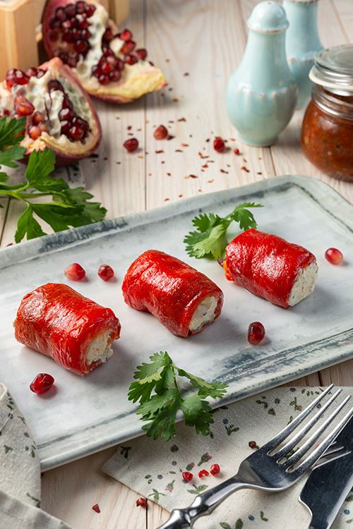 Рулетики из болгарского перца с сыром