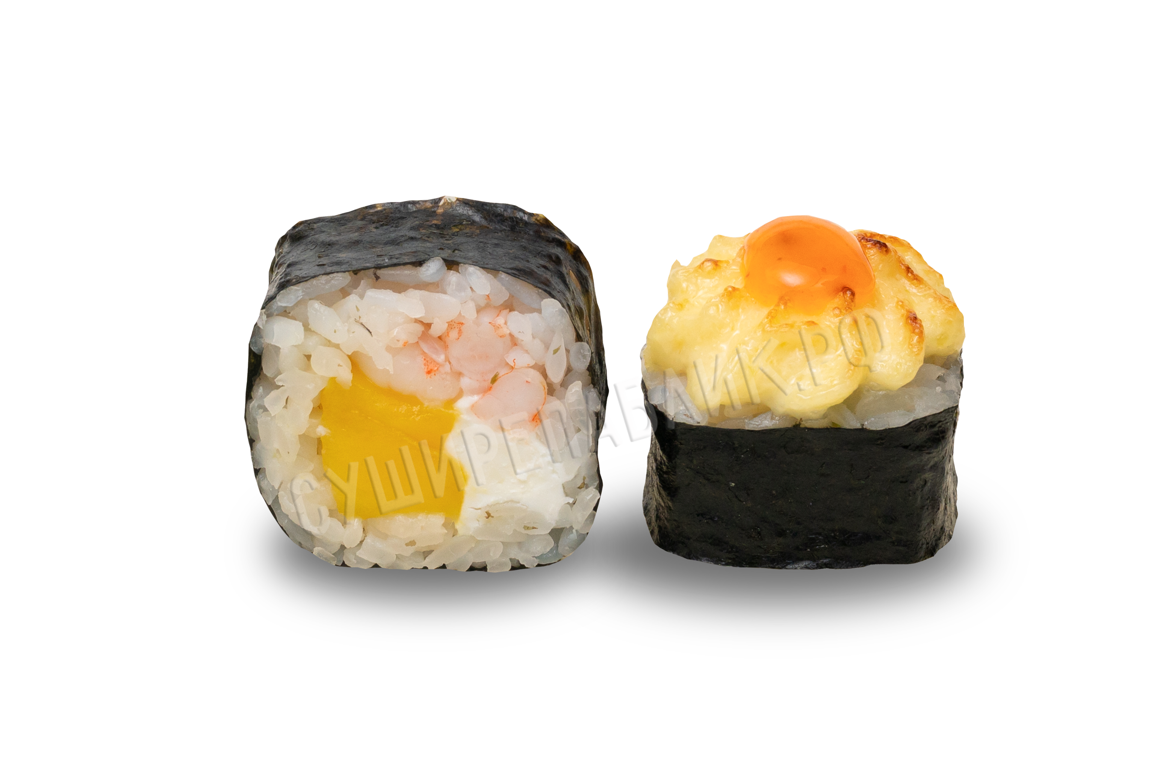 Запечённый ролл с креветкой и манго