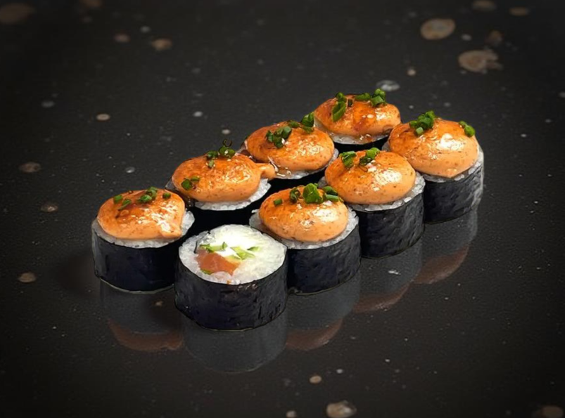 Ролл "Теплый лосось" запечённый