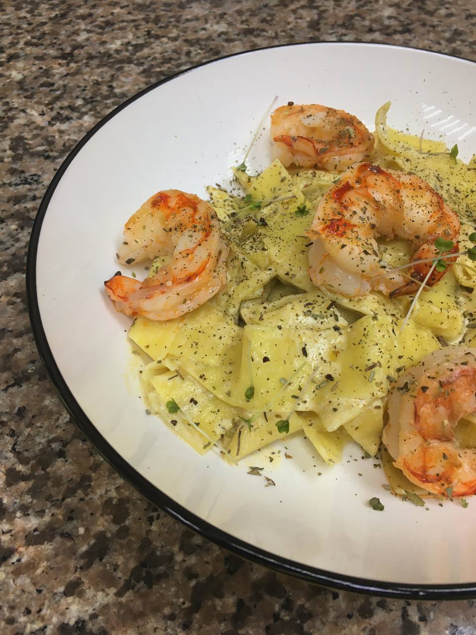 Pappardelle с лангустинами