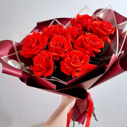 Букет «В-восихительный» из ажурных роз