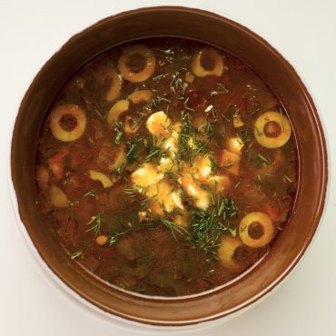 Домашняя мясная солянка