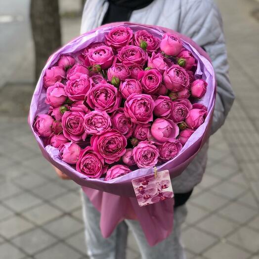 Шикарная мисти баблс, пионовидная роза 