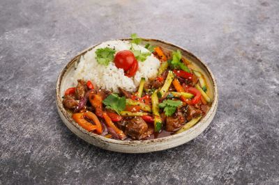 Острая говядина с рисом