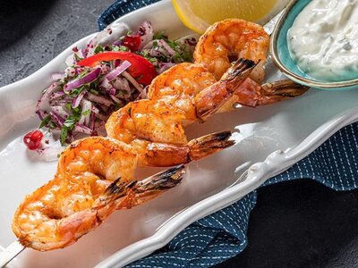 Креветки на гриле