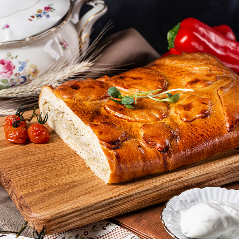 Пирог сдобный с капустой
